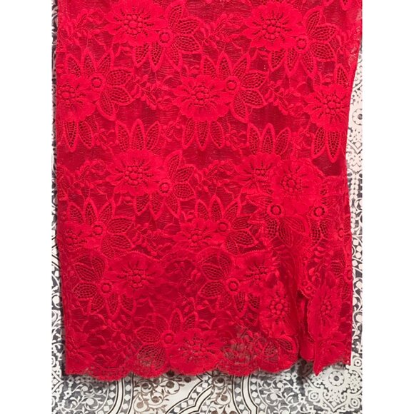 Red Lace Floral Bustier Camisole Top Lingerie - Picture 4 of 8